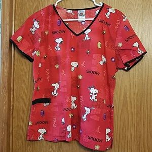 💥Sold💥 Peanuts snoopy medium scrub top